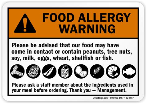 Free Printable Food Allergy Labels